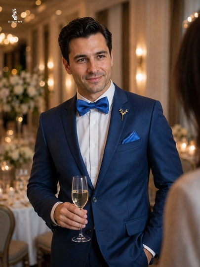 Erkaklar uchun sovg‘a to‘plami 6/1 ELEGANT MAN: galstuk, kapalak, zaponka, qisqich, brosh