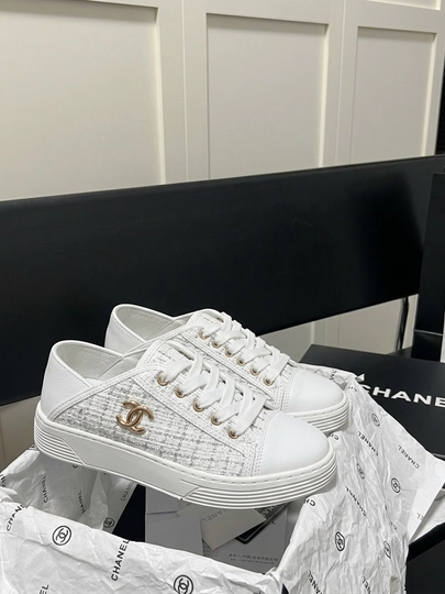 Chanel ayollar uchun tvid krossovkalari, qulay va kundalik kedlar, 36-40 o‘lchamlar - 