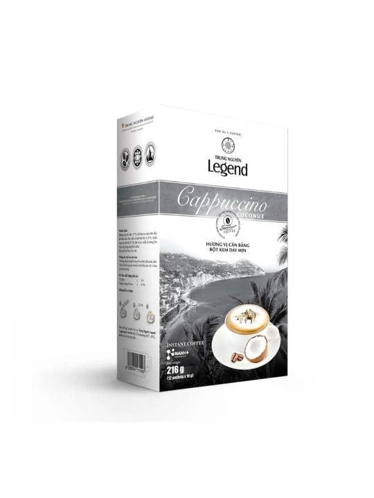 Кофе растворимый Trung Nguyen Legend Cappuccino Coconut, 12 стиков × 18 г - 