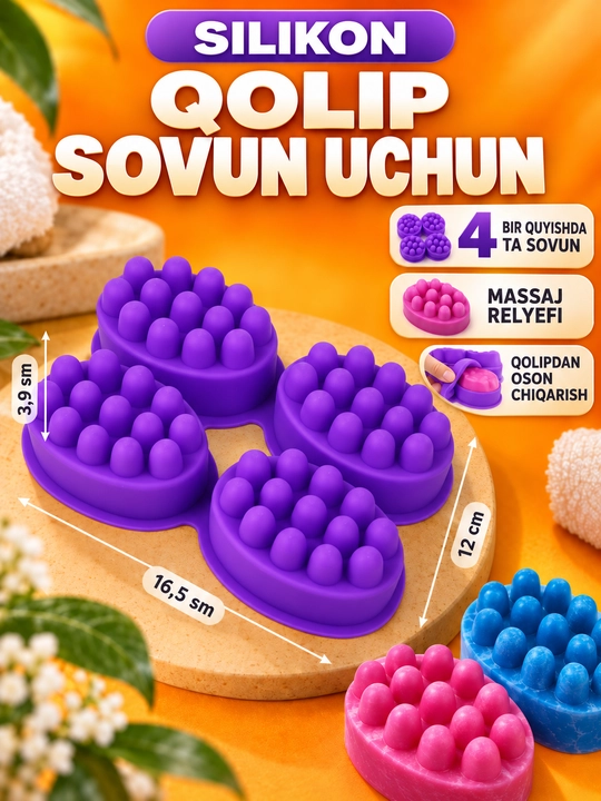 Sovun uchun silikon qolip, qo‘lda tayyorlangan sovun uchun silikon qolip