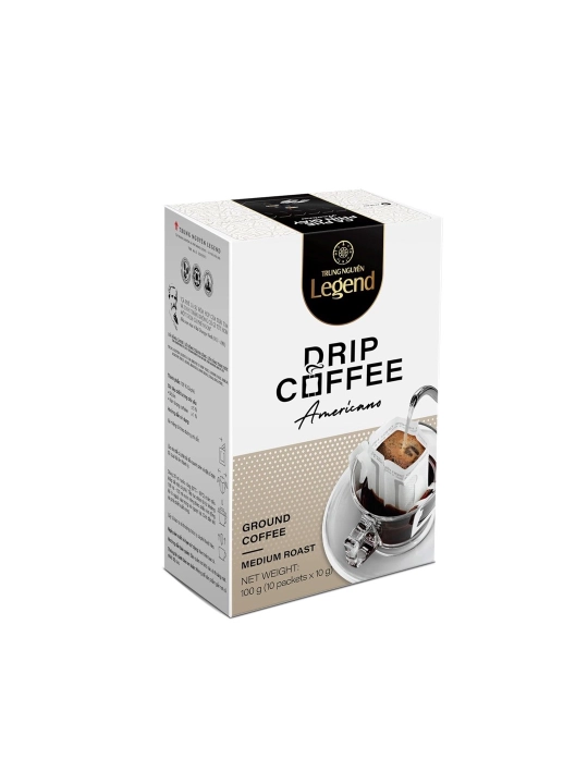 Кофе молотый Trung Nguyen Legend Drip Americano, 10 дрип-пакетов × 10 г - 