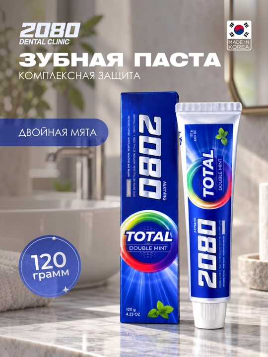 Tish pastasi, kundalik foydalanish uchun, oqartiruvchi, 2080 Dr.Clinic Koreya - 
