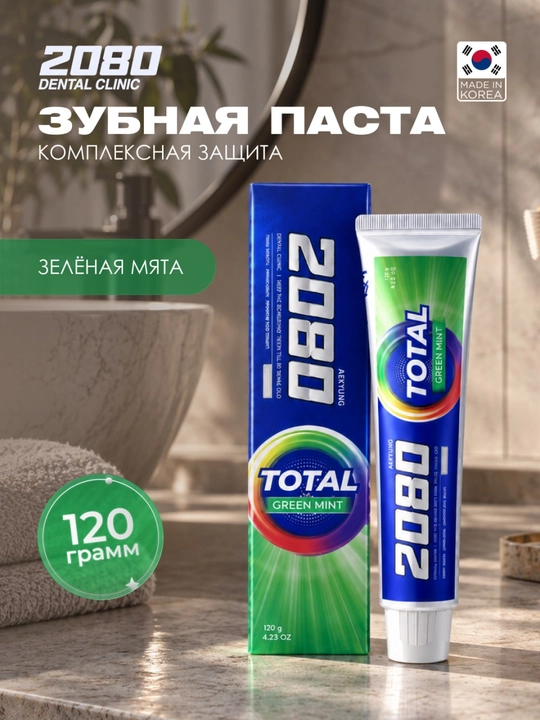 Tish pastasi, kundalik foydalanish uchun, oqartiruvchi, 2080 Dr.Clinic Koreya - 