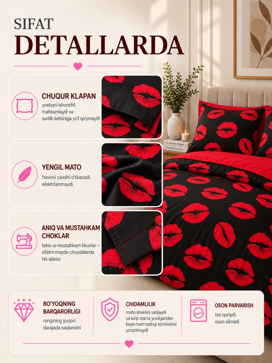 Комплект постельного белья для двуспальной кровати, простыня и 2 наволочки, хлопок