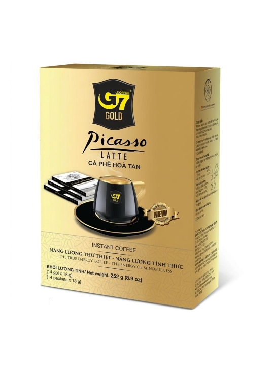Кофе растворимый G7 Gold Picasso Latte, 14 стиков × 18 г - 