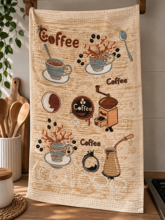 Oshxona sochiqlari, vafelli, 100% paxta, 60×40 sm - 