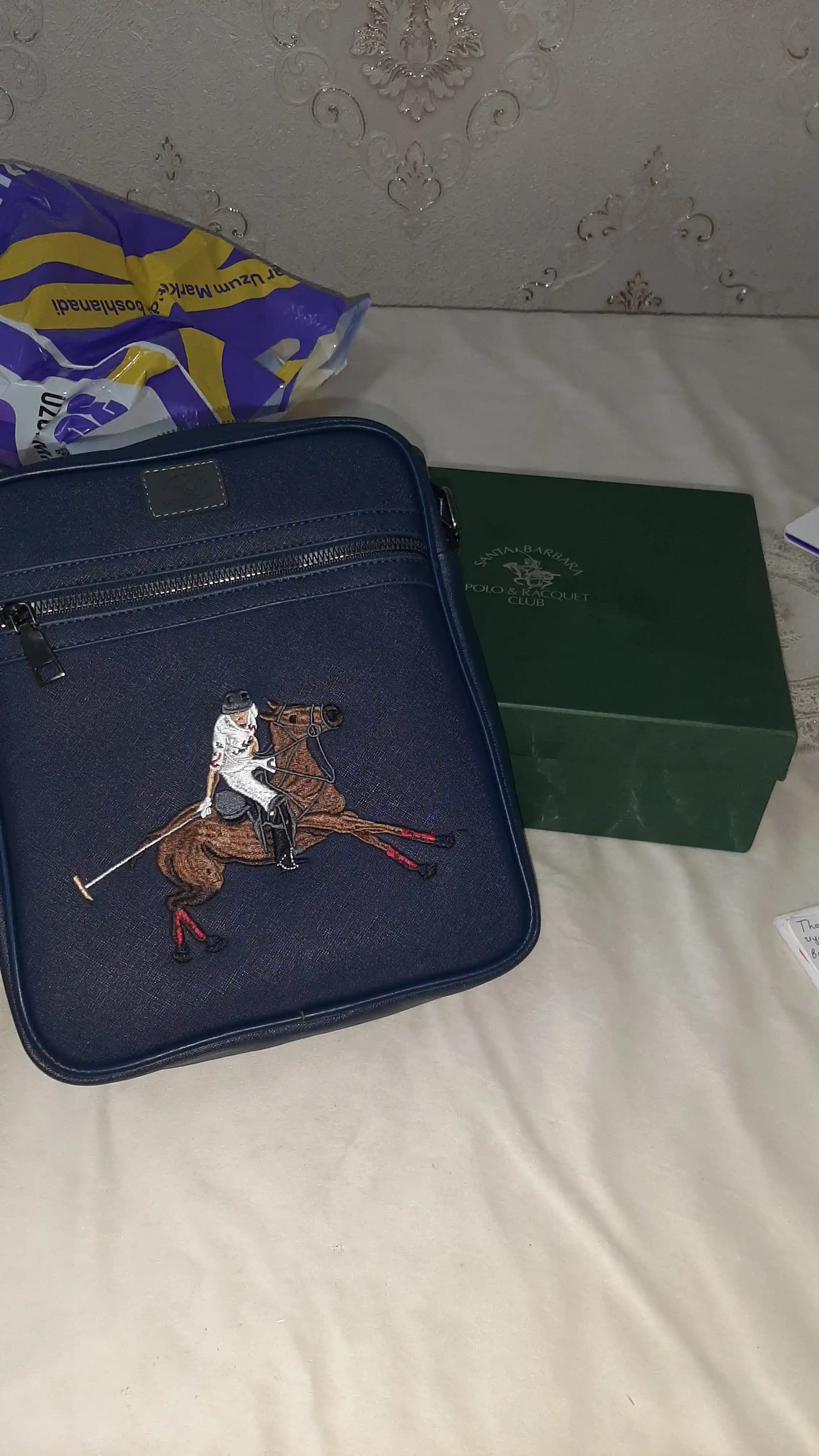 Santa Barbara Polo & Racquet Club мужская барсетка сумка, клатч для ноутбука и документов