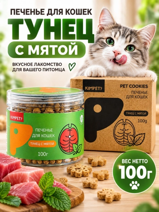Mushuk va itlar uchun KIMPET mol go‘shtidan donsiz, konservantsiz mazali yegulik - 