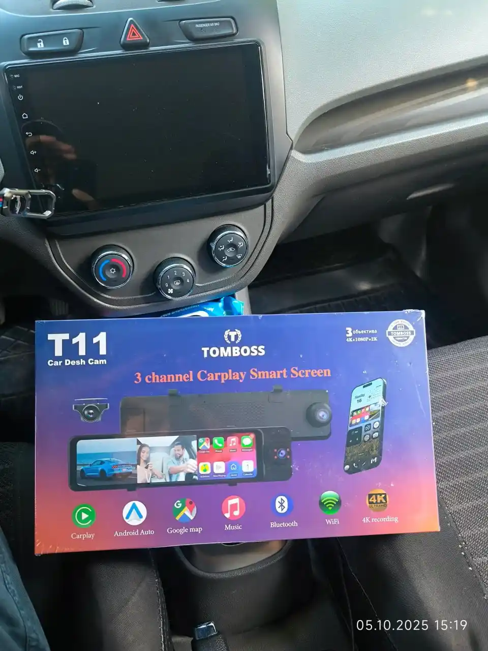 Tomboss T11 / T16, Wi-Fi kuzatuv, Antiradar, Carplay 3 kamerali  Videoregistratorlari