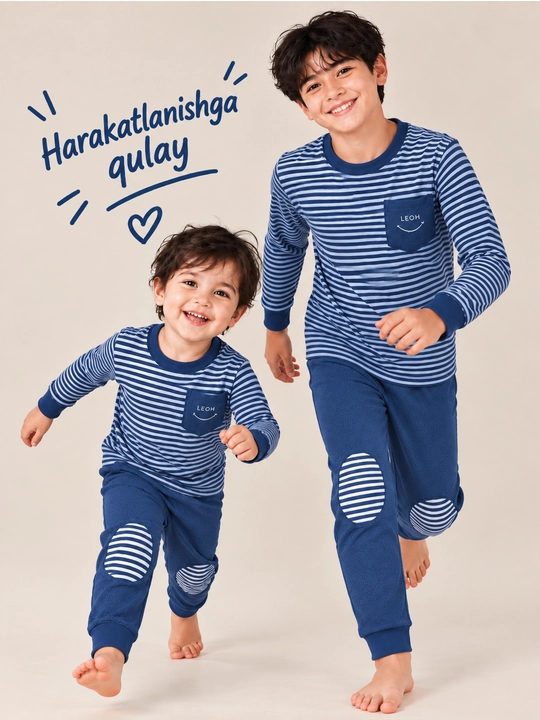 Bolalar pijamasi 2–16 yosh — issiq, yumshoq va qulay