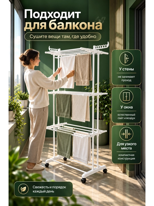 Сушилка для белья, сушилка, сушилка для белья напольная, сушилка для одежды, 50 кг