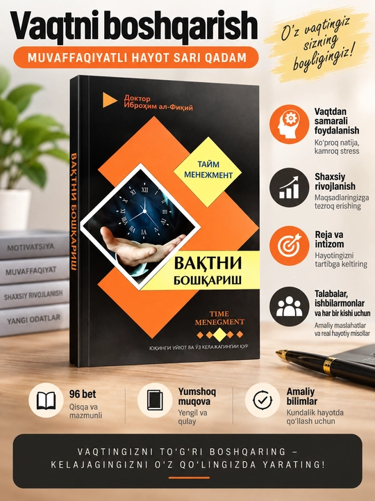 Вақтни бошқариш — тайм-менеджмент, планирование и личное развитие, 96 страниц - 
