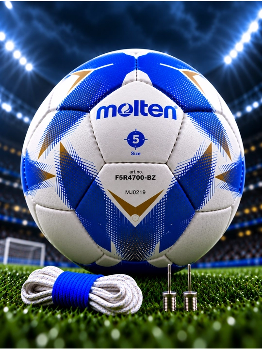 Futbol to‘pi Molten F5R4700-BZ, Professional, 5-o‘lcham, oq-ko‘k