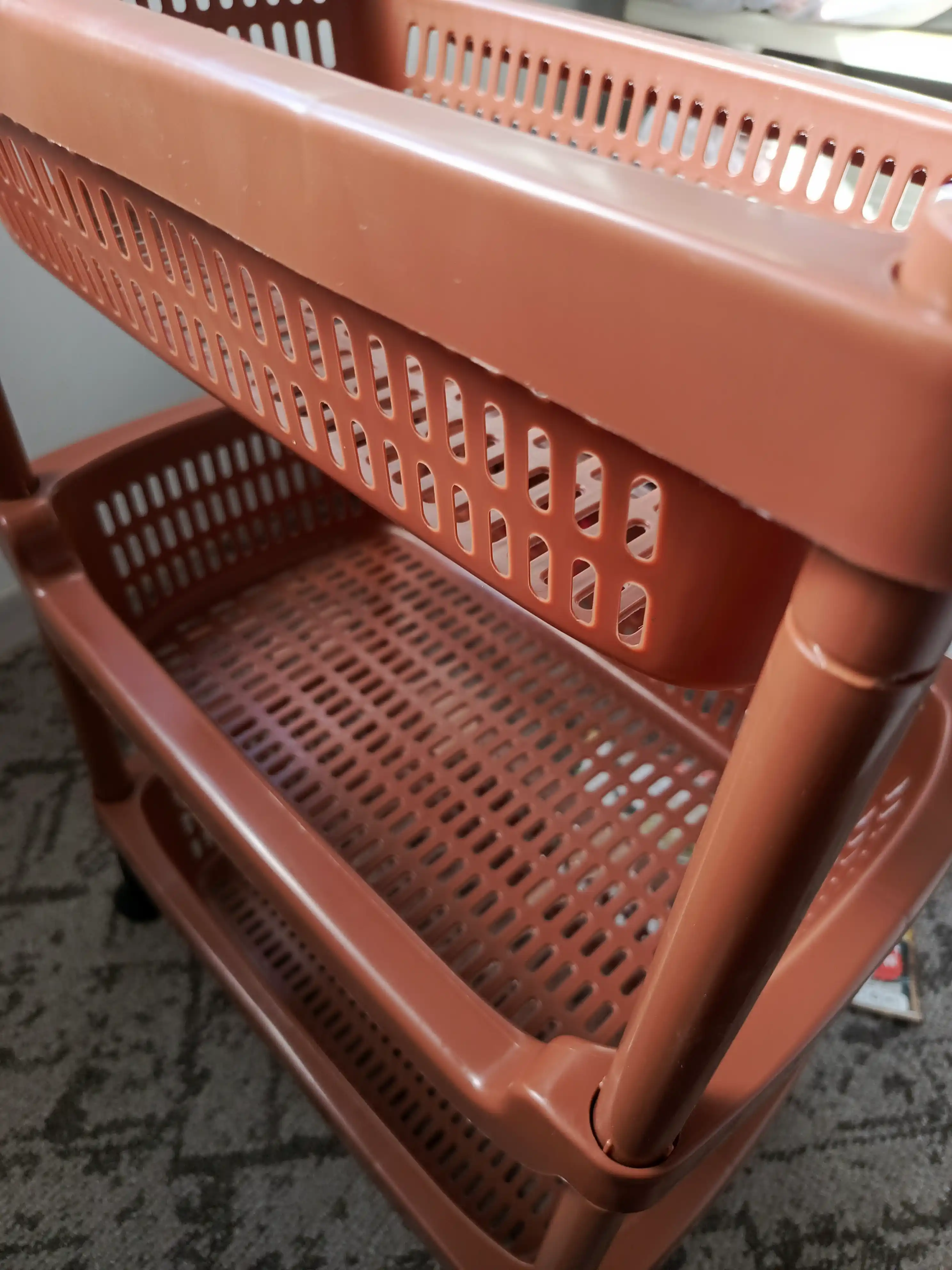 Universal plastik stellaj etajerka 3-4 qavatli organizer polka javon