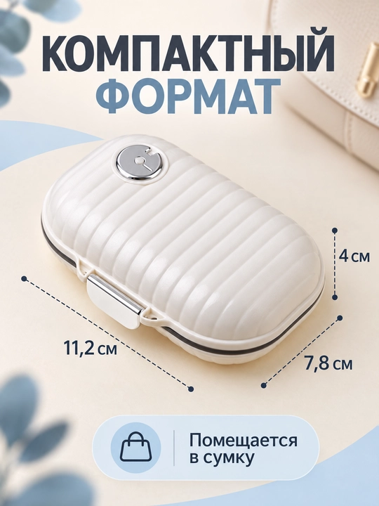 Таблетница на 7 дней, органайзер для таблеток и витаминов, компактный кейс