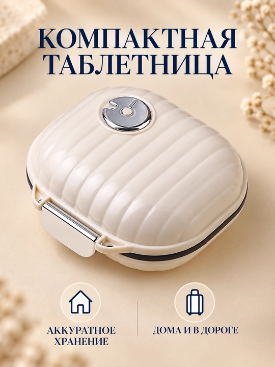Таблетница на неделю 7 отсеков, органайзер для таблеток и витаминов, мини-кейс