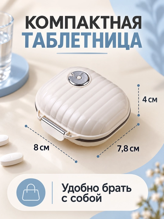 Органайзер для таблеток на неделю, 7 отсеков для лекарств, витаминов и капсул