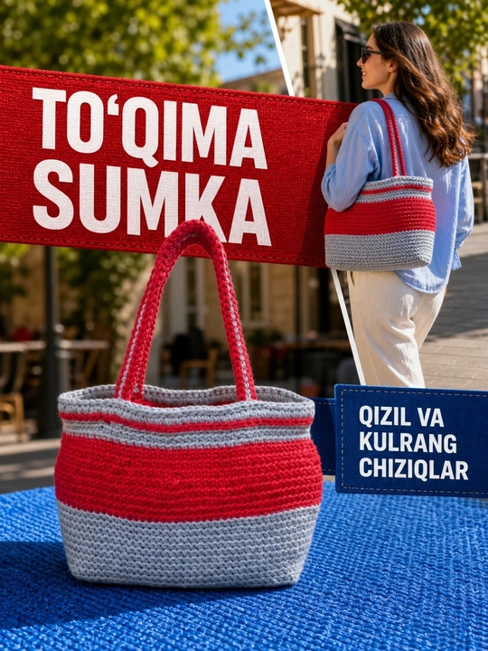 Қўлда тўқилган замонавий сумка - 