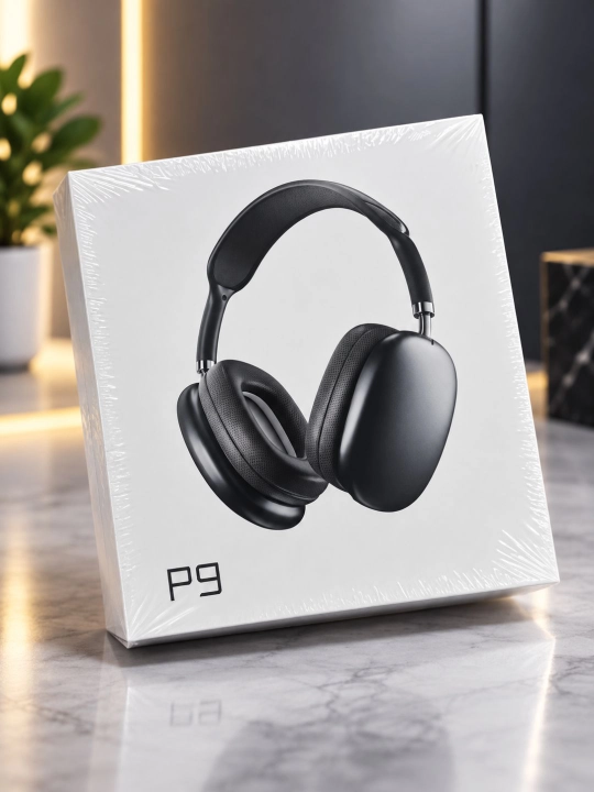 P9 simsiz Bluetooth quloqchin, katta yumshoq yostiqchali, boshga taqiladigan naushnik