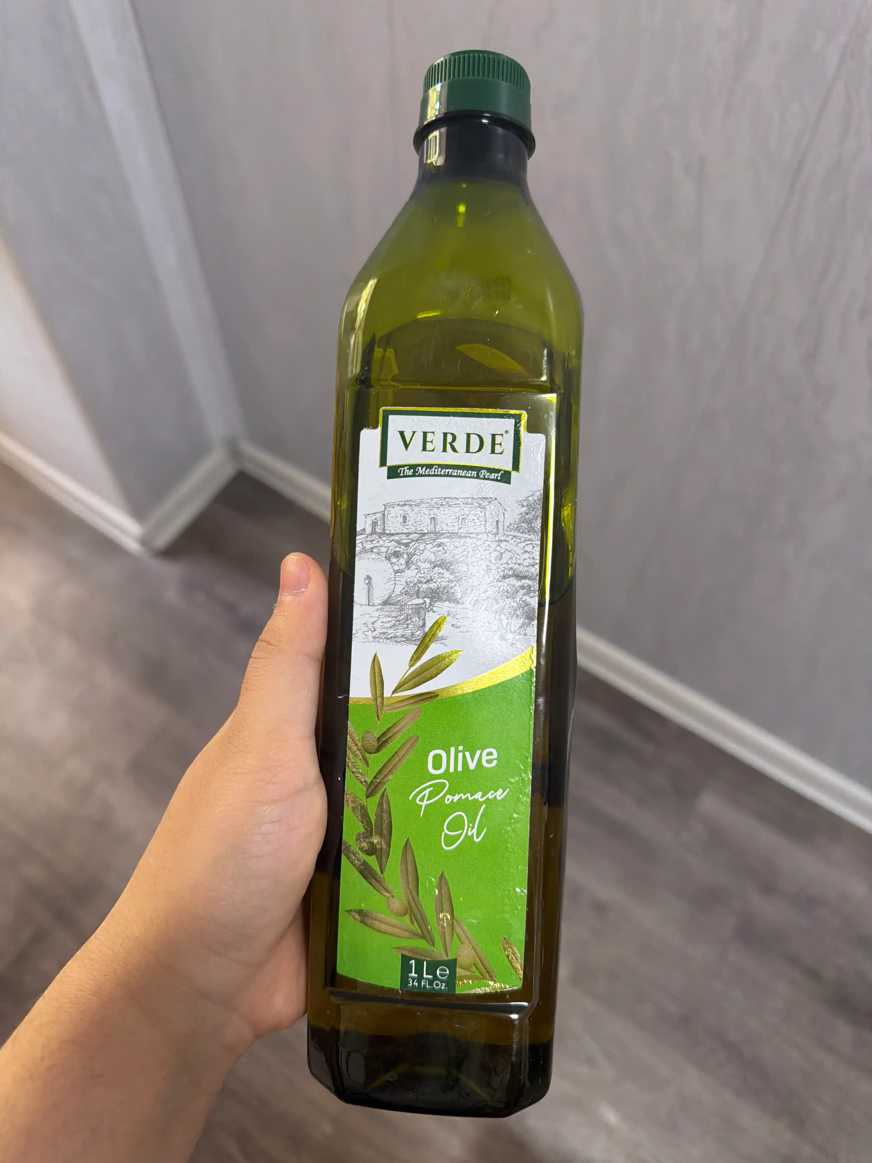Olive Verde Pomace Oil zaytun yog'i, tozalangan, tovurish va salatlar, 1 litr