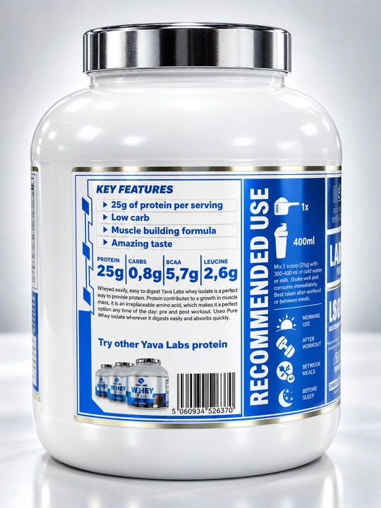 Yava Labs ISO Whey 2 kg — Tropik ipak ta'mli oqsil izolyati