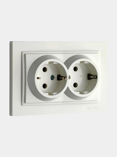 Rozetka ikkitalik ximoyalangan MONO ELECTRIC Despina - 