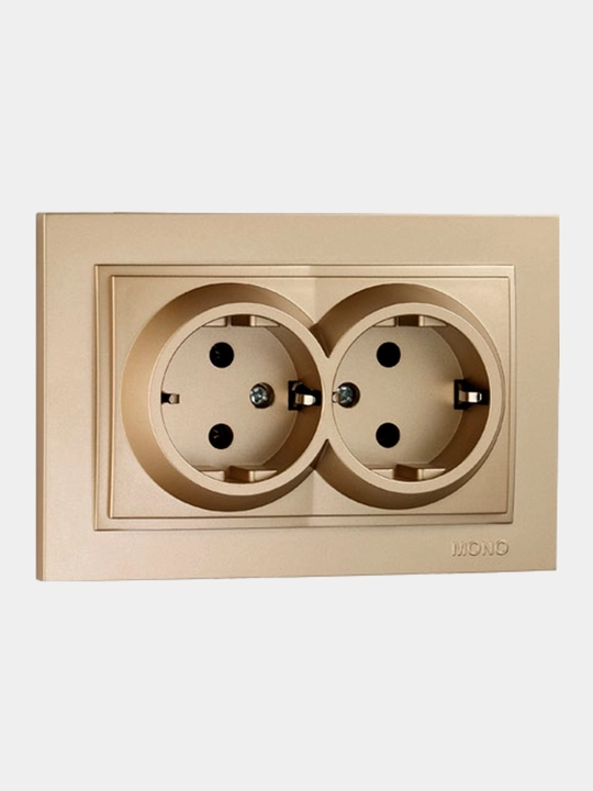 Rozetka ikkitalik ximoyalangan MONO ELECTRIC Despina - 