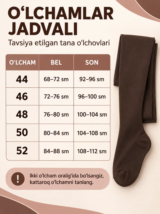 Ayollar va qizlar kolgotkalari, nachosli va nachossiz kalgotkalar, qalin kalgotkalari
