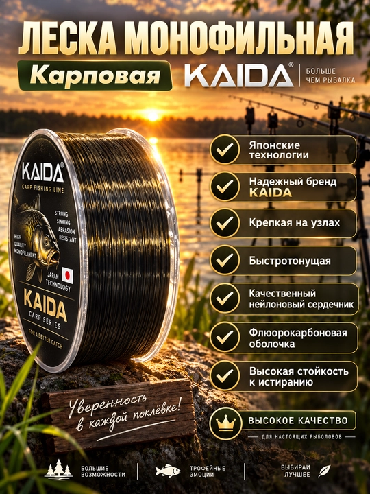 Прочная леска для ловли карпа
