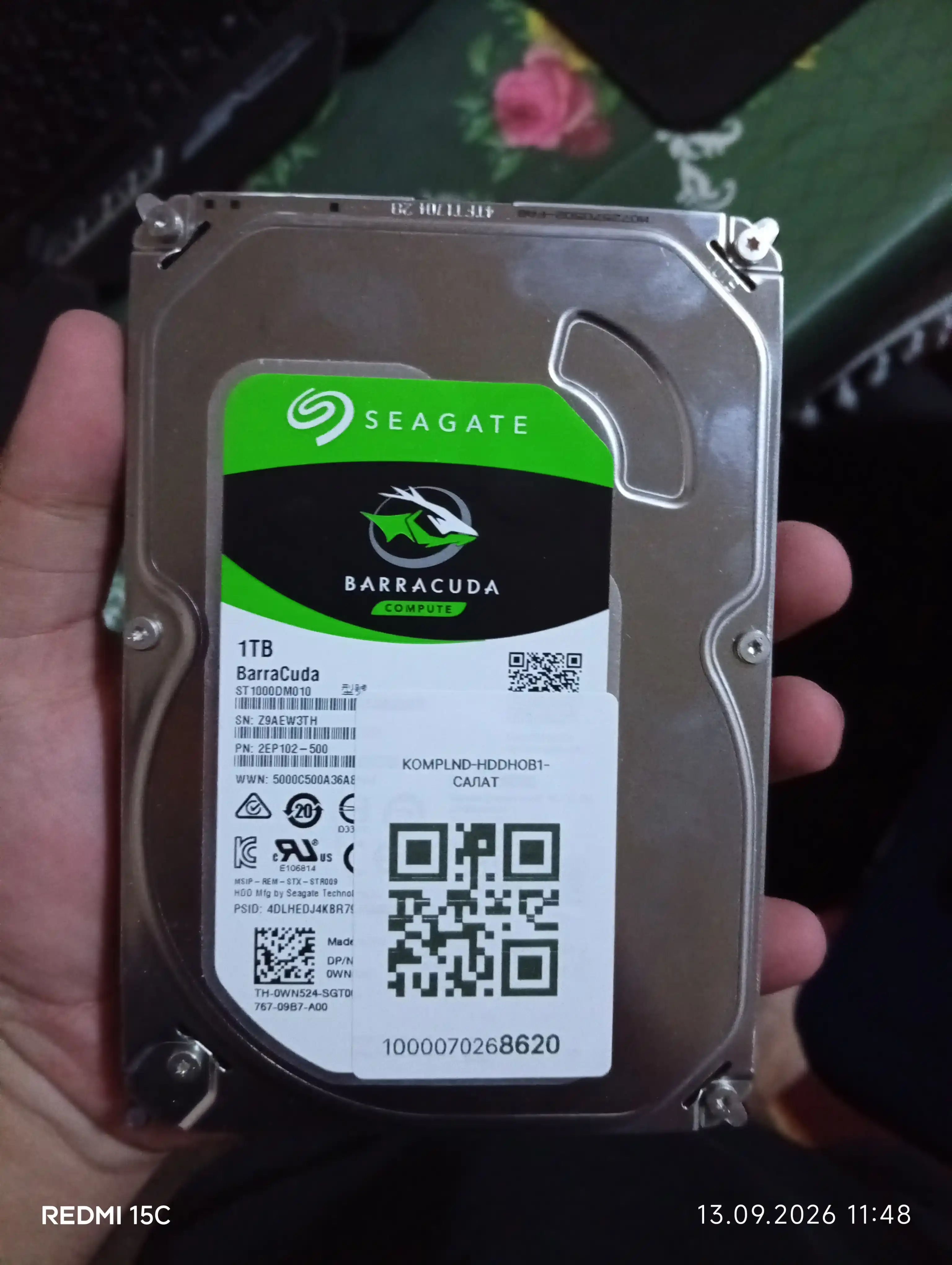 Qattiq disk HDD 500GB, 1 TB, 2 TB, 3TB, 4TB 3'5 SATA 6 Gb/s, 5400/7200 rpm kompyuter uchun