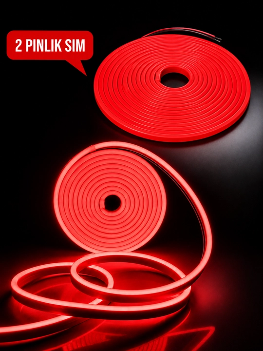 12V LED Neon Lentasi 5M, IP65/120-led Namga chidamli, reklama belgilari va bezatish uchun