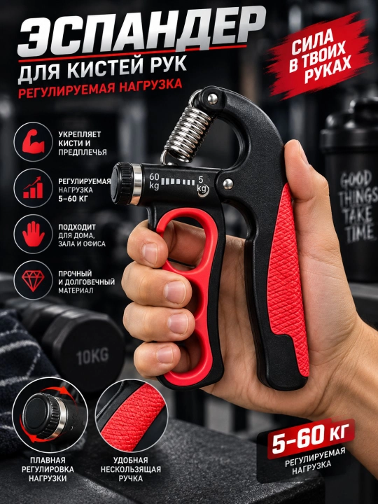 Qo‘l va bilak mushaklari uchun espander to‘plami, 3 xil model