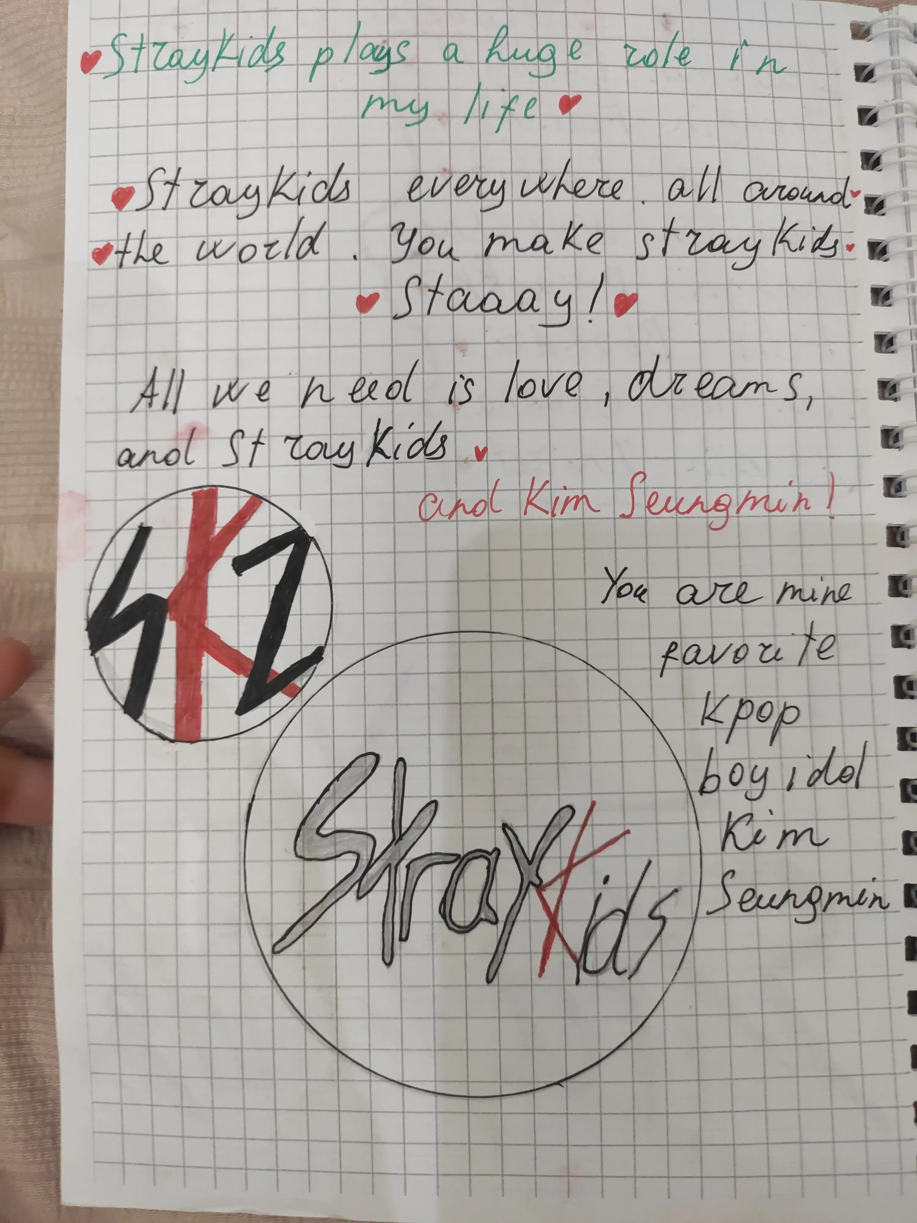 STRAY KIDS, K-POP, Bloknot va Planner 2 tasi 1 da - 30 varaqli, 2 bo'limli