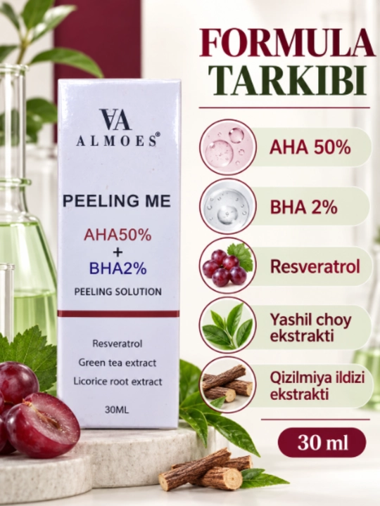 ALMOES Peeling Me AHA 50% + BHA 2% kislotali piling, 30 ml