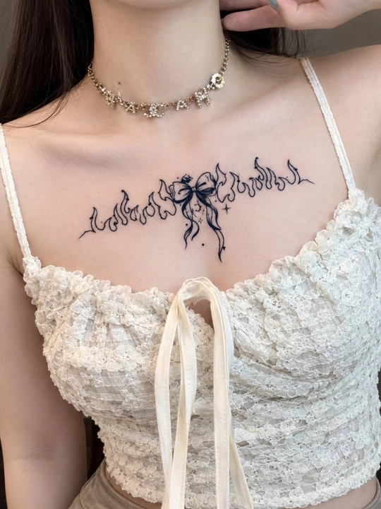 Flower Tattoo - vaqtinchalik tatuirovka, gul dizayni bilan, 12 kungacha saqlanadi - 