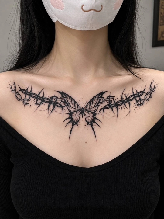 Flower Tattoo - vaqtinchalik tatuirovka, gul dizayni bilan, 12 kungacha saqlanadi - 
