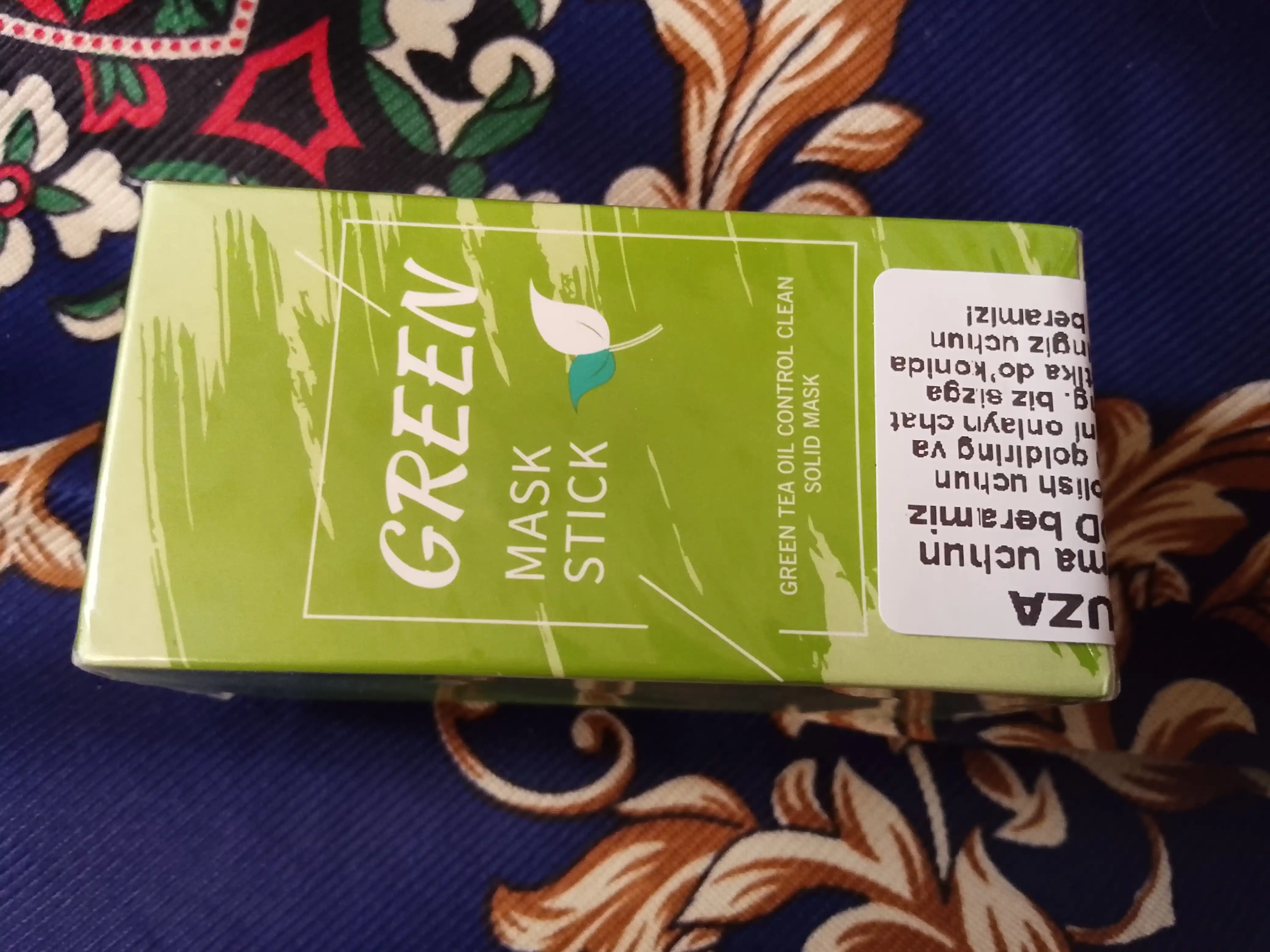 Глиняная маска стик для лица Green Mask Stick, от черных точек и прыщей акне