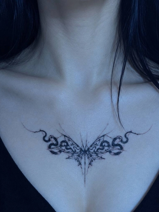 Flower Tattoo - vaqtinchalik tatuirovka, gul dizayni bilan, 12 kungacha saqlanadi - 