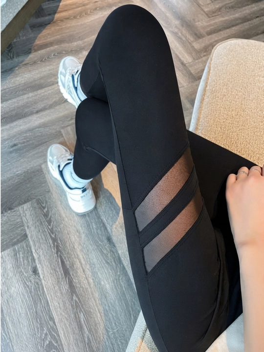 Ayollar uchun sport tayt yugurish va fitnes uchun baland belli, to'rli leginslar, losina