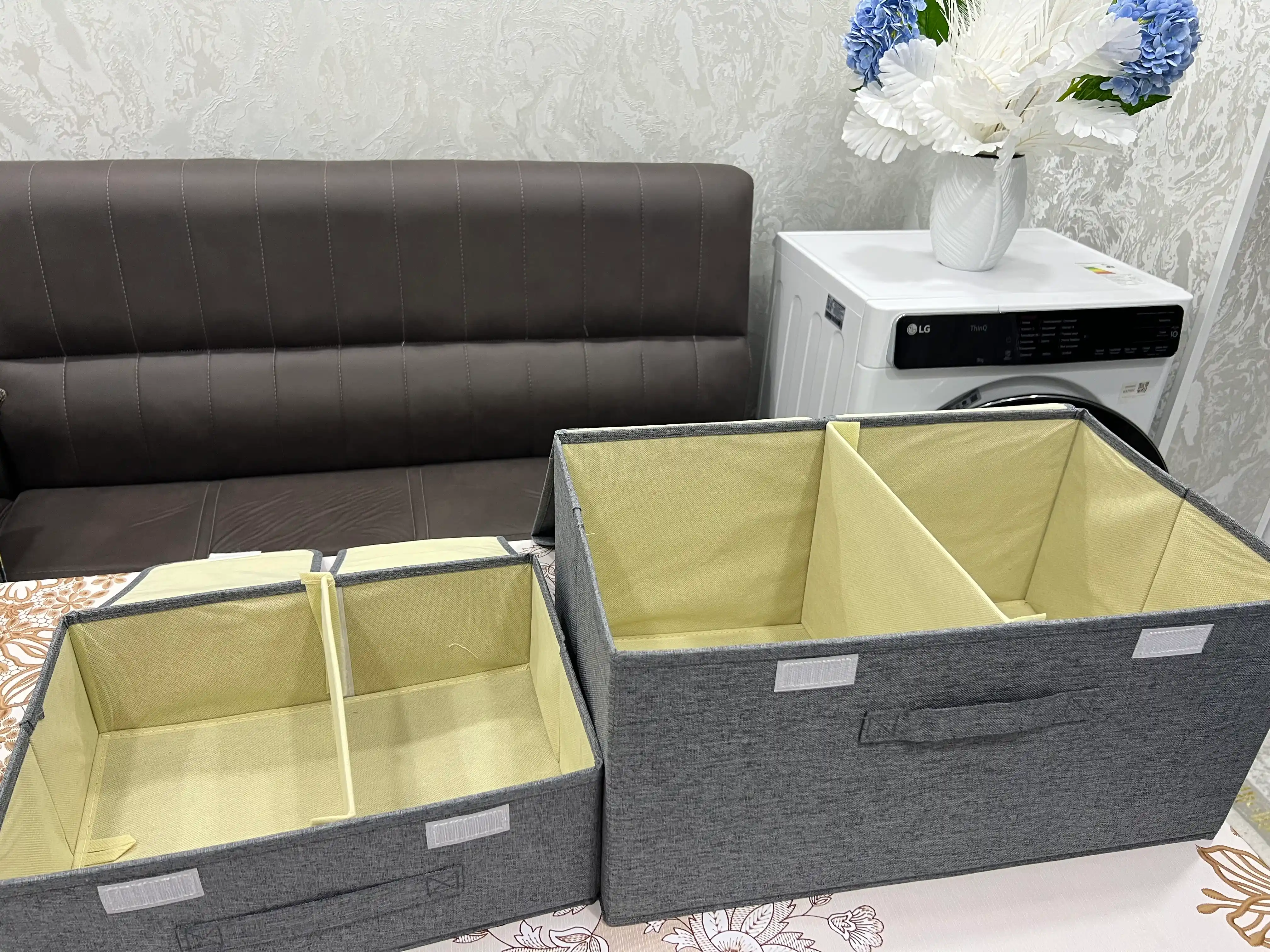 Органайзер для хранения одежды FORRIS HOME, кофр для белья с крышкой, набор 13+37 л