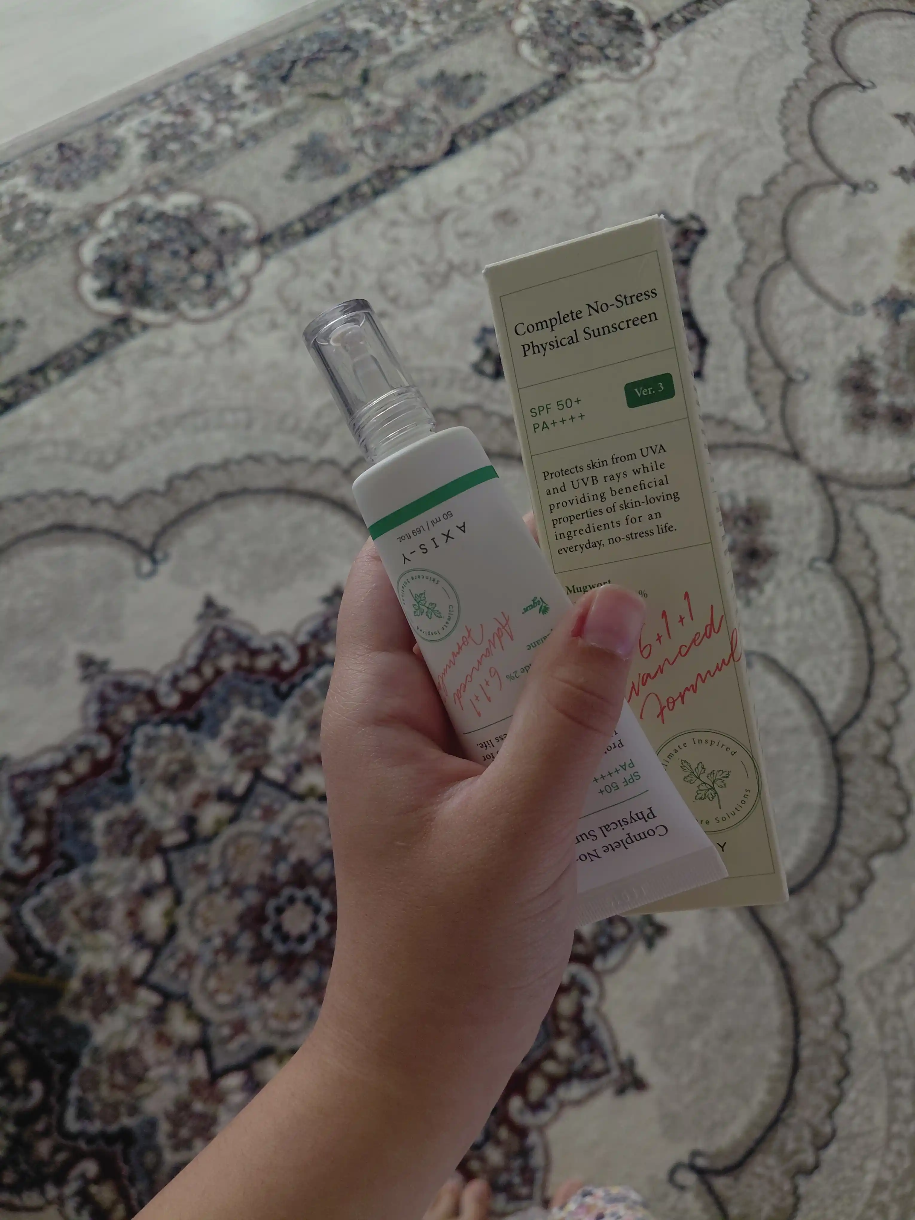 AXIS-Y SPF50+ PA++++ Complete No-Stress Physical Sunscreen PA+++минеральный солнечный крем 