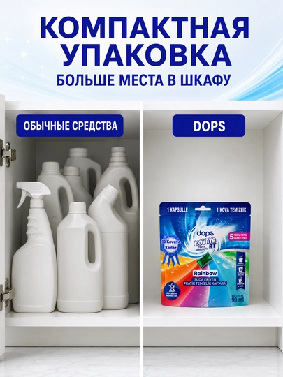 Капсулы для мытья полов и твёрдых поверхностей, 15 штук