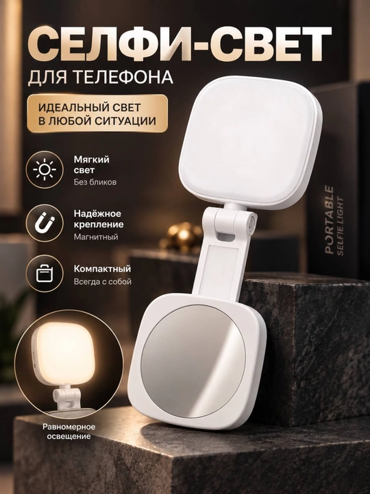 Магнитная мини-лампа для селфи для телефона, селфи-лампа - 