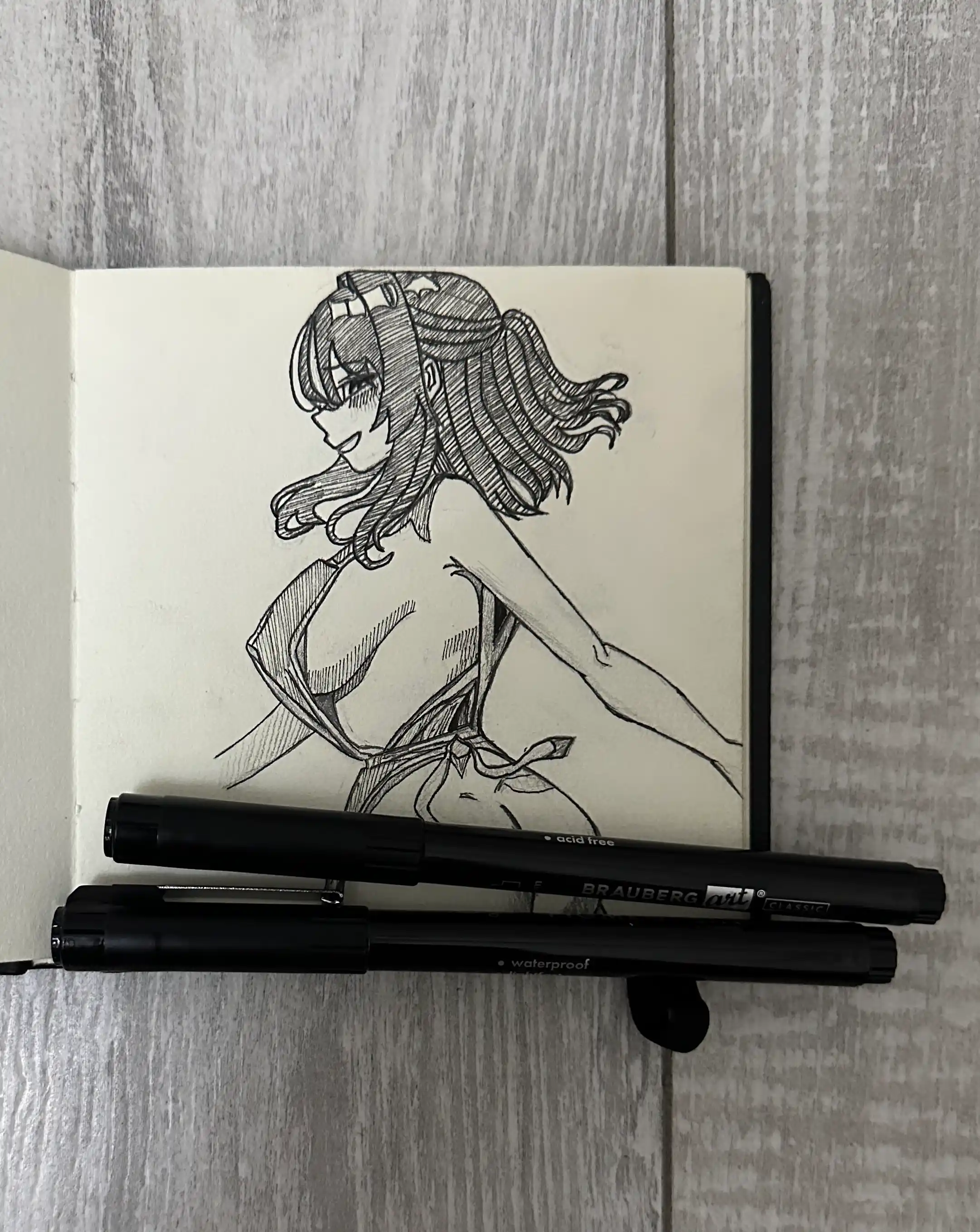 Капиллярные ручки линеры 6шт черные 0,2/0,25/0,3/0,35/0,45/0,7мм, BRAUBERG ART, 143942