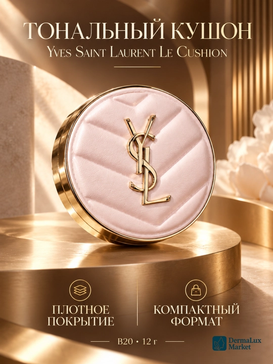 Тональный кушон для лица Yves Saint Laurent Cushion, компактный тональный крем для макияжа
