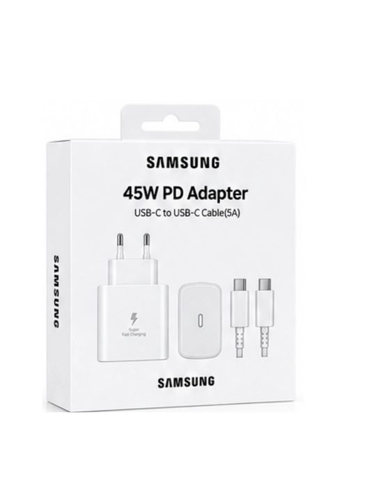 45W PD Tezkor Zaryadlovchi Adapter – USB-C 5A Kabel bilan Fast Charge Komplekti