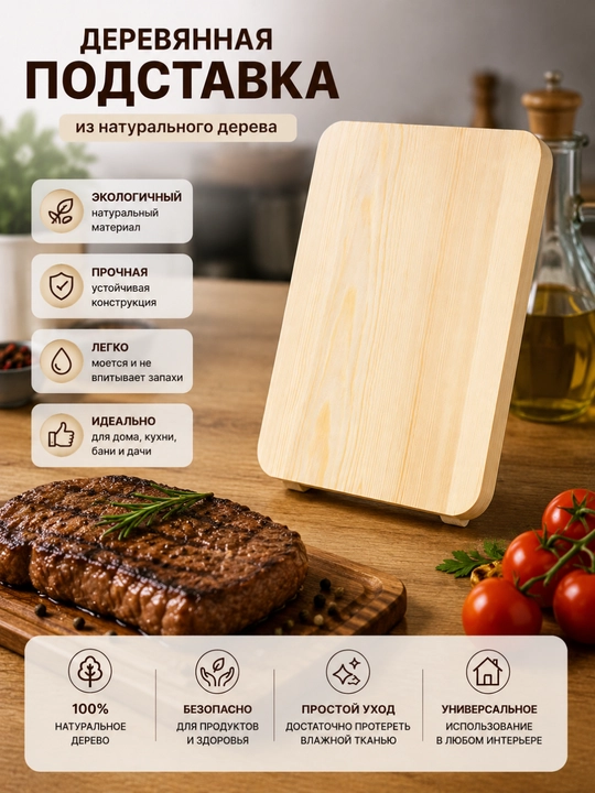 Деревянная доска, кухонная доска для нарезки и приготовления продуктов