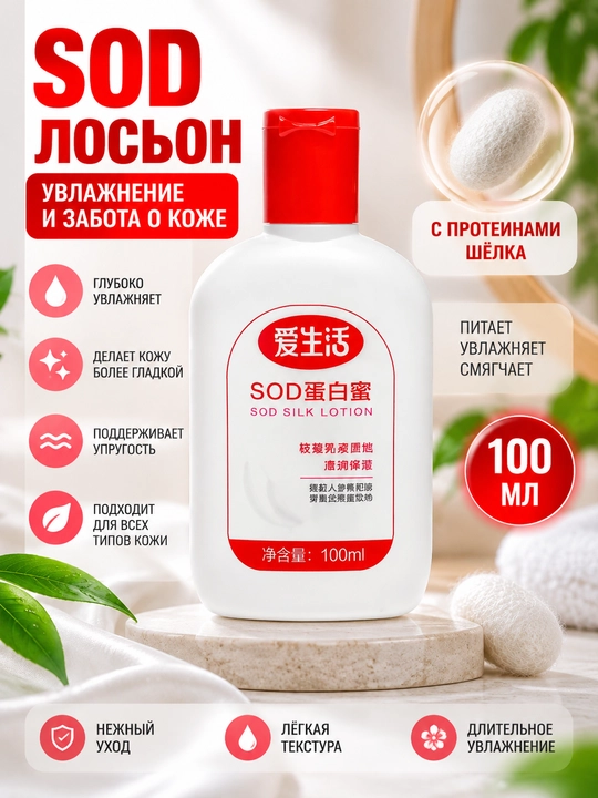 Универсальный крем для тела, рук, ног, лица, молочный крем Sod Greenleaf