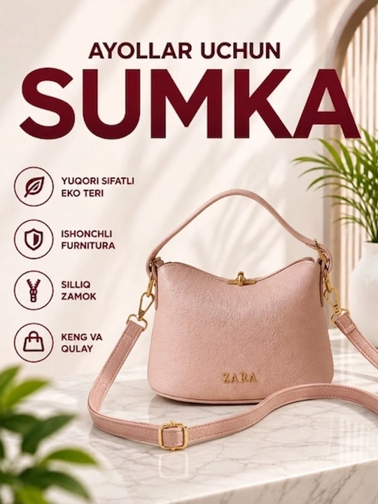 Zara ayollar sumkasi — zamonaviy yelka sumkasi - 