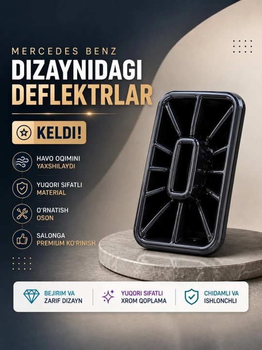 Damas Labo havo deflektori, salon ventilyatsiya panjarasi, havo yo'naltirgich, ABS plastik - 